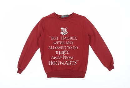 Harry Womens Potter Red Pullover Sweatshirt Size 6