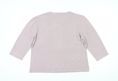 Eastex Women’s Beige 3/4 Sleeve Pullover Jumper