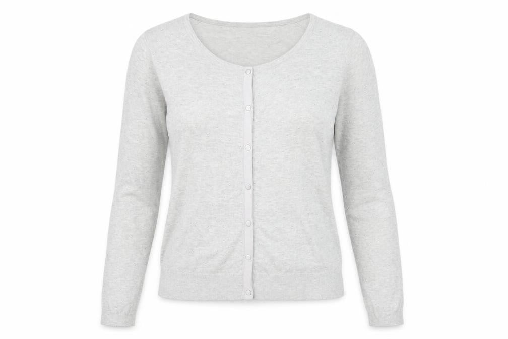 Laura Ashley Women's Grey Cardigan, Size 14