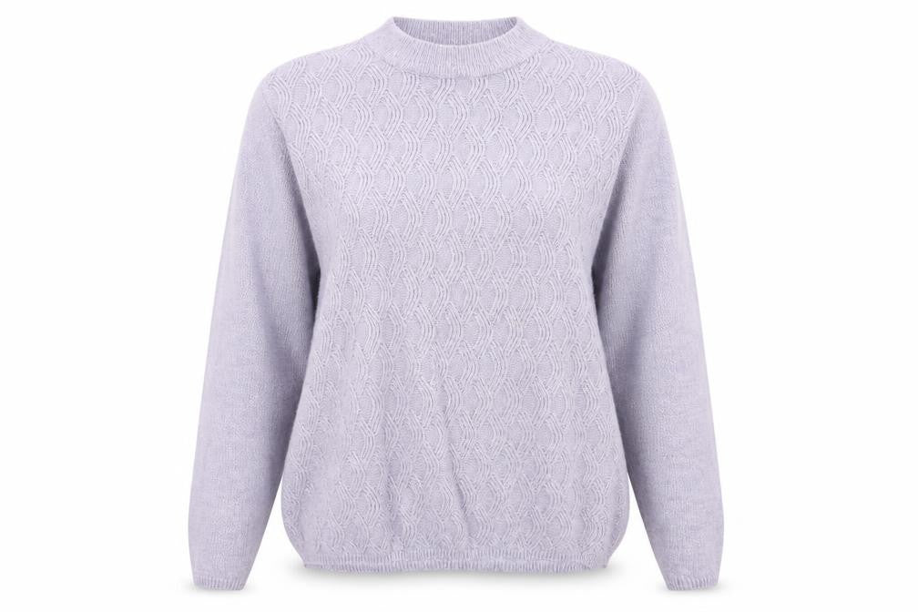 Honor Millburn Women's Purple Cable-Knit Jumper M