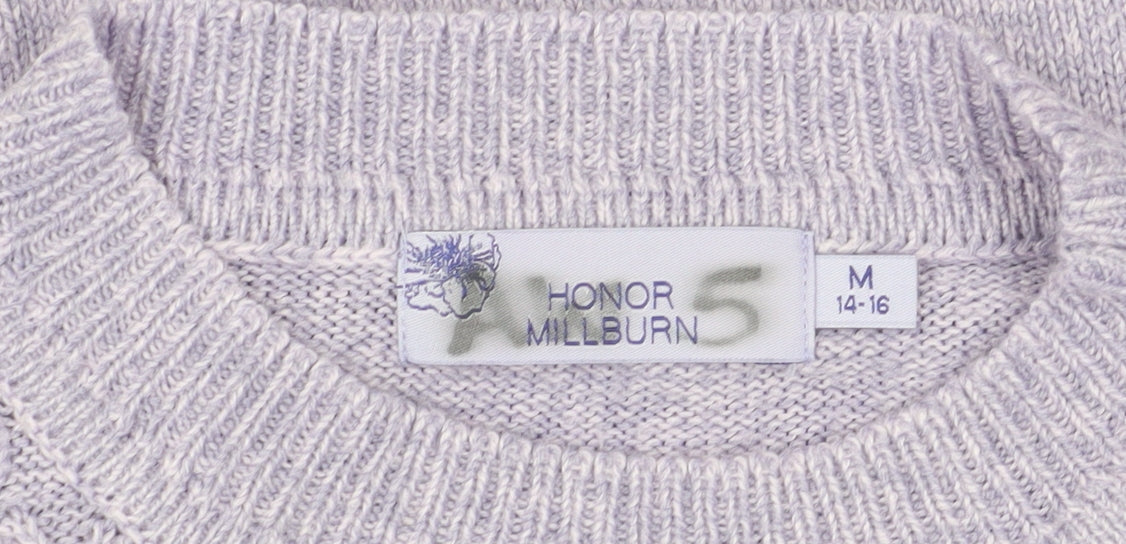 Honor Millburn Women's Purple Cable-Knit Jumper M