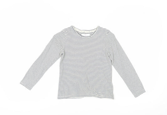 Jasper Conran Girls White Striped Long Sleeve T-Shirt, Size 9
