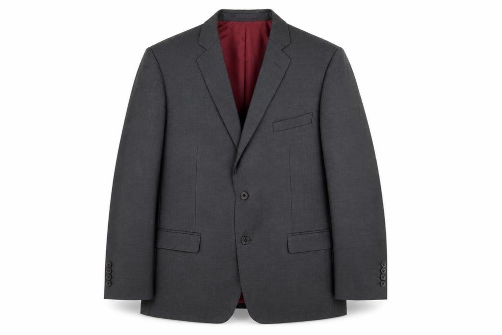 Magee Men's Grey Wool Suit Jacket, Size 44S Classic Fit