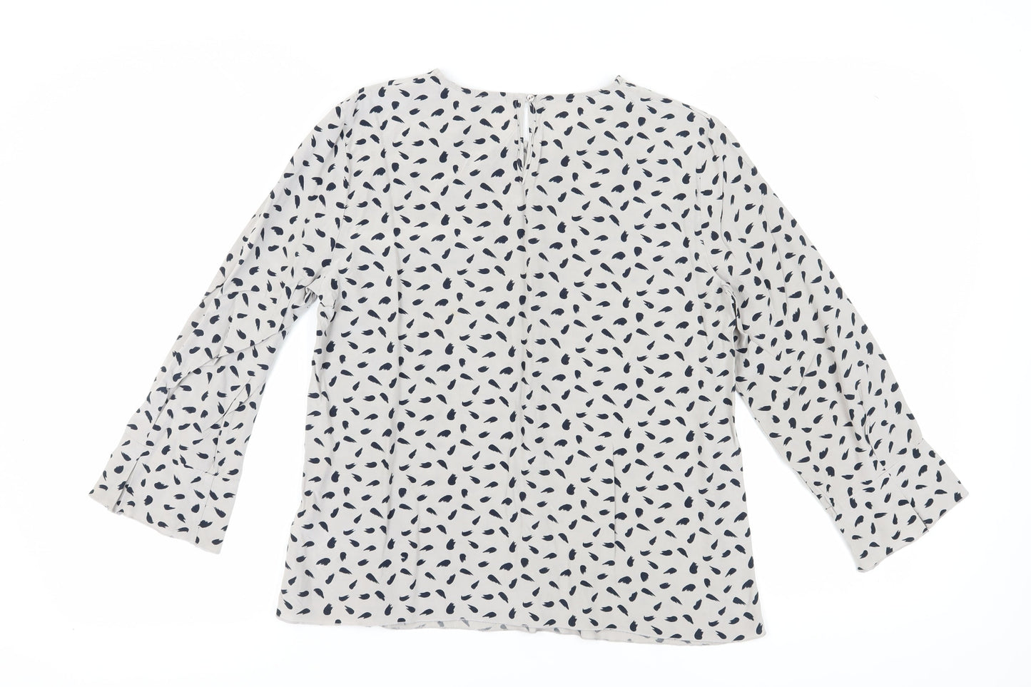 Jigsaw Women's Grey Patterned Blouse Size 10