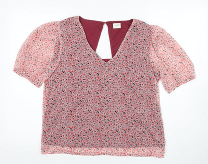 Additional front view of Jacqueline de Yong Floral Blouse Multicoloured, size 10