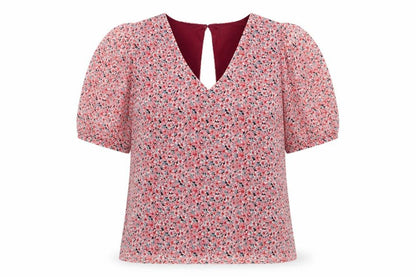 Front view of Jacqueline de Yong Floral Blouse Multicoloured, size 10