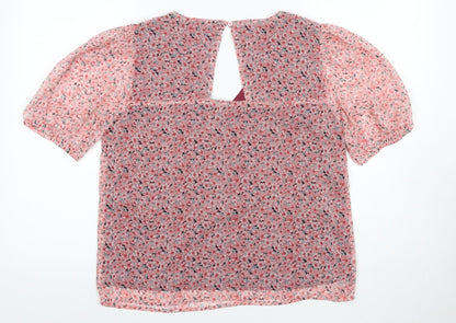 Back view of Jacqueline de Yong Floral Blouse Multicoloured, size 10