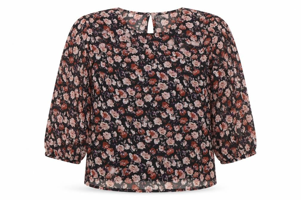 Jacqueline de Yong Women's Multicoloured Floral Blouse Size 8
