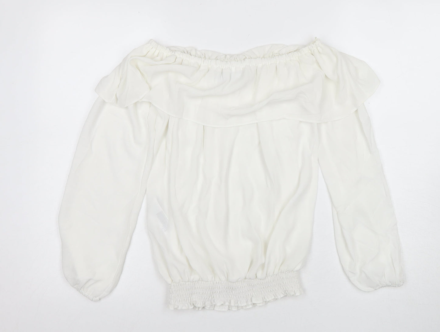 Julien Macdonald Women's White Off Shoulder Blouse Size 8