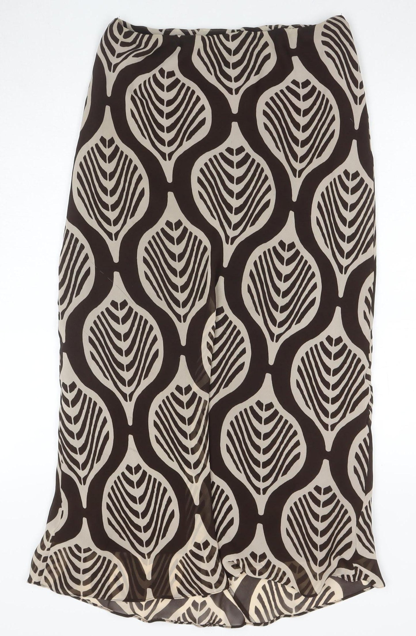Wallis Women's Black Geometric Midi Pencil Skirt Size 12