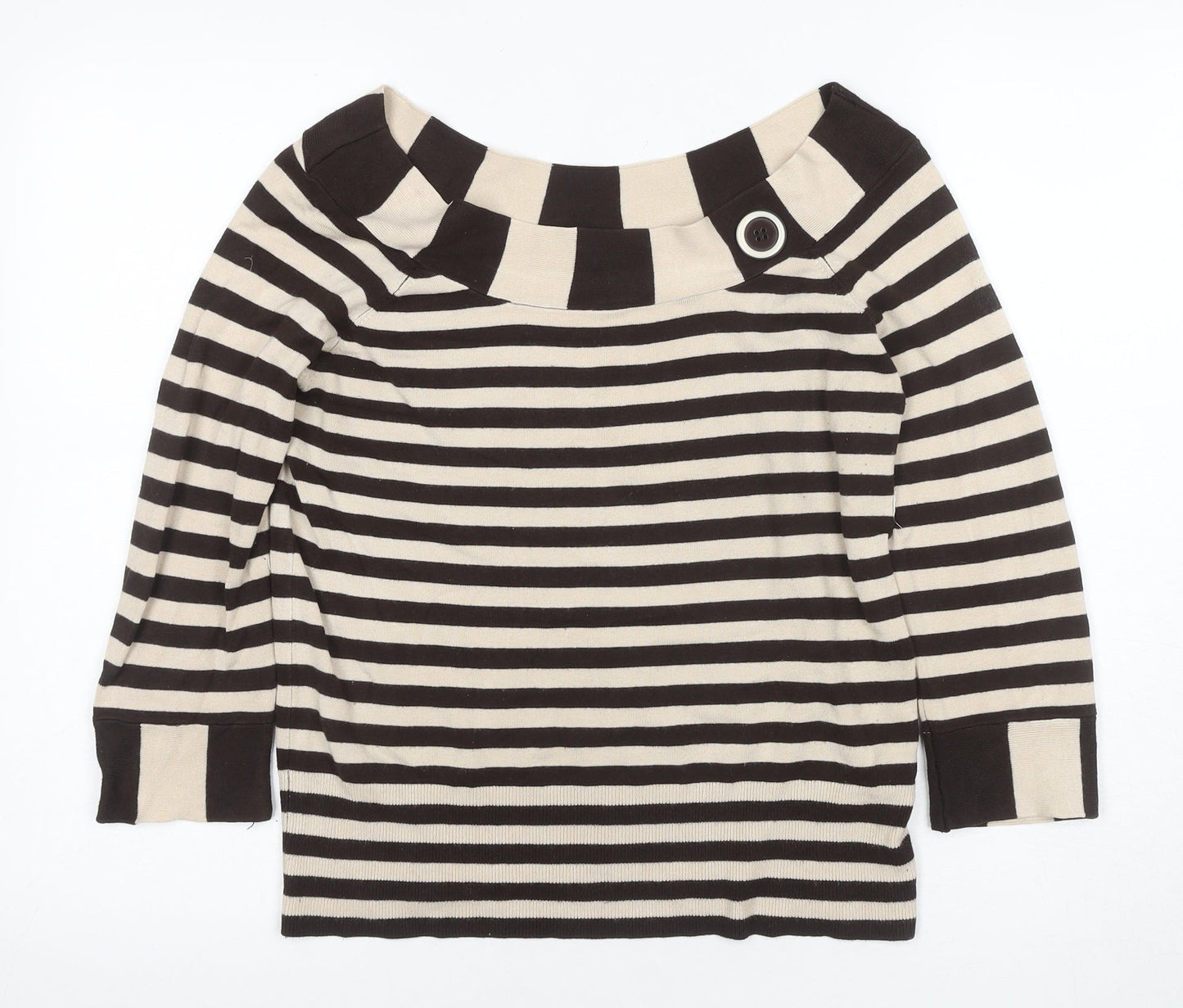 Wallis Women's Striped Boat Neck T-Shirt, Size 14