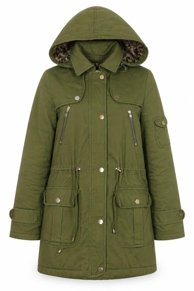 Osley Women's Green Parka Coat Size 8