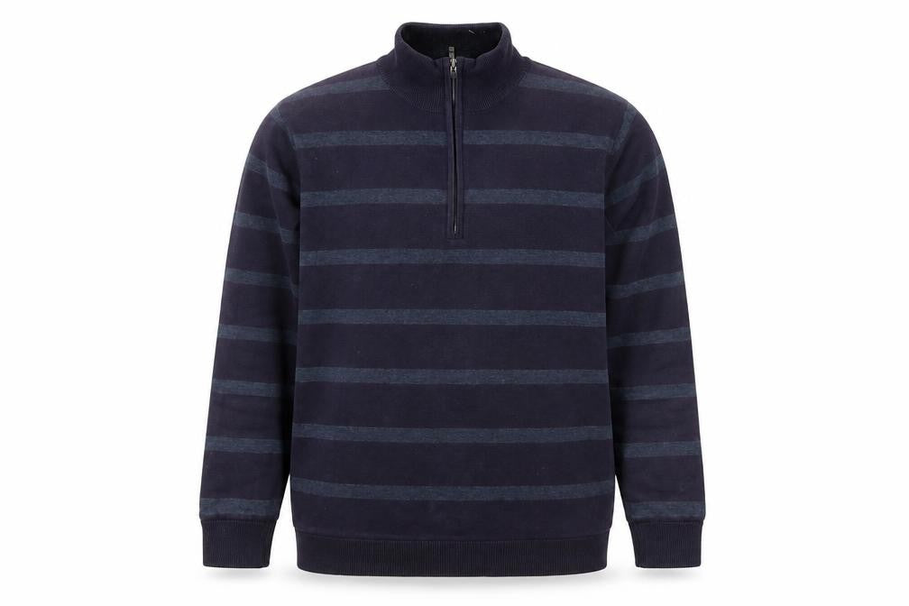 Atlantic Bay Men's Blue Medium Striped Full Zip Sweatshirt