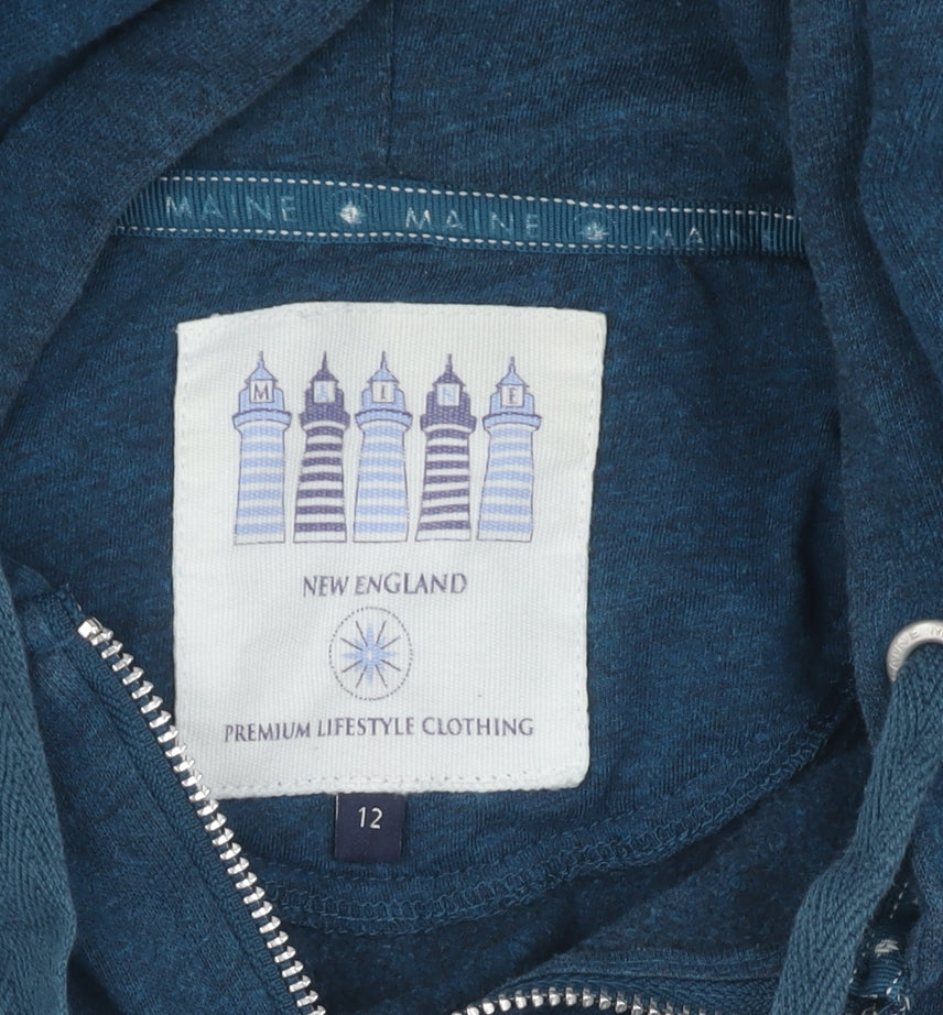 New England Women's Blue Full Zip Hoodie Size 12