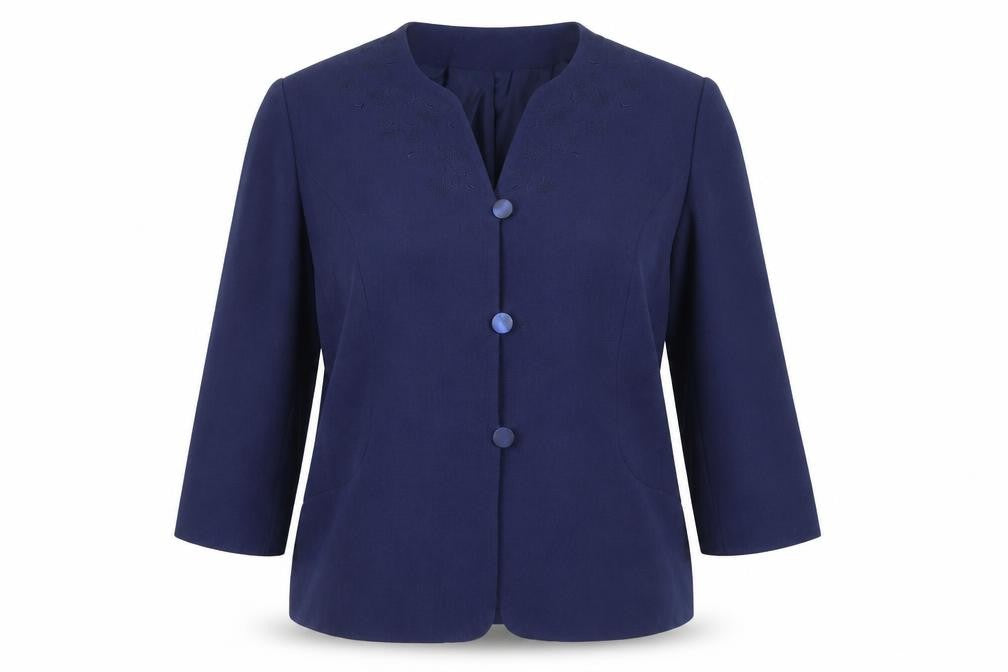 Eastex Women's Blue Suit Jacket, Size 16, Classic Style