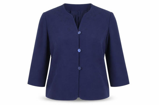 Eastex Women's Blue Suit Jacket, Size 16, Classic Style