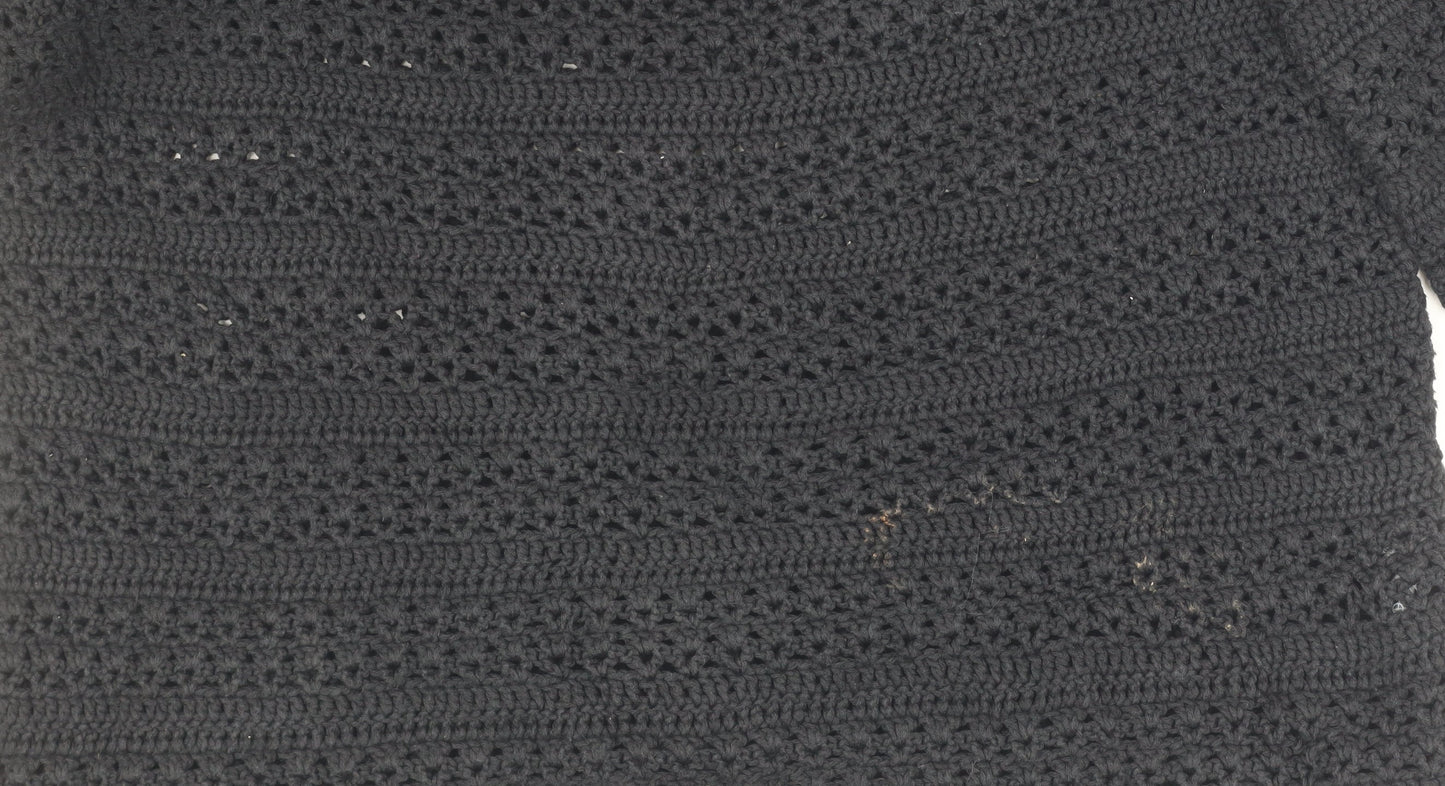 Next Women's Black Crochet Pullover, Size 8