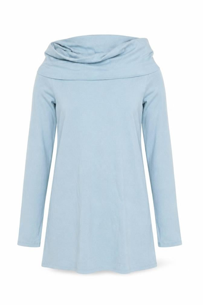 Monki Women's Blue Pullover, Cowl Neck, Size M