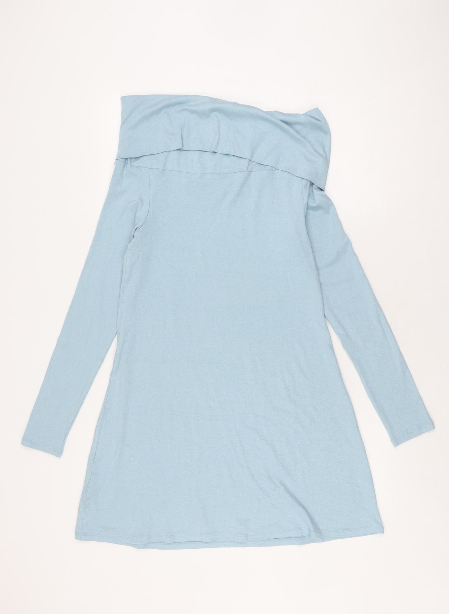 Monki Women's Blue Pullover, Cowl Neck, Size M