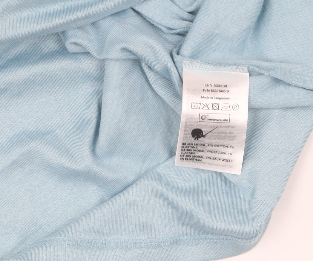 Monki Women's Blue Pullover, Cowl Neck, Size M