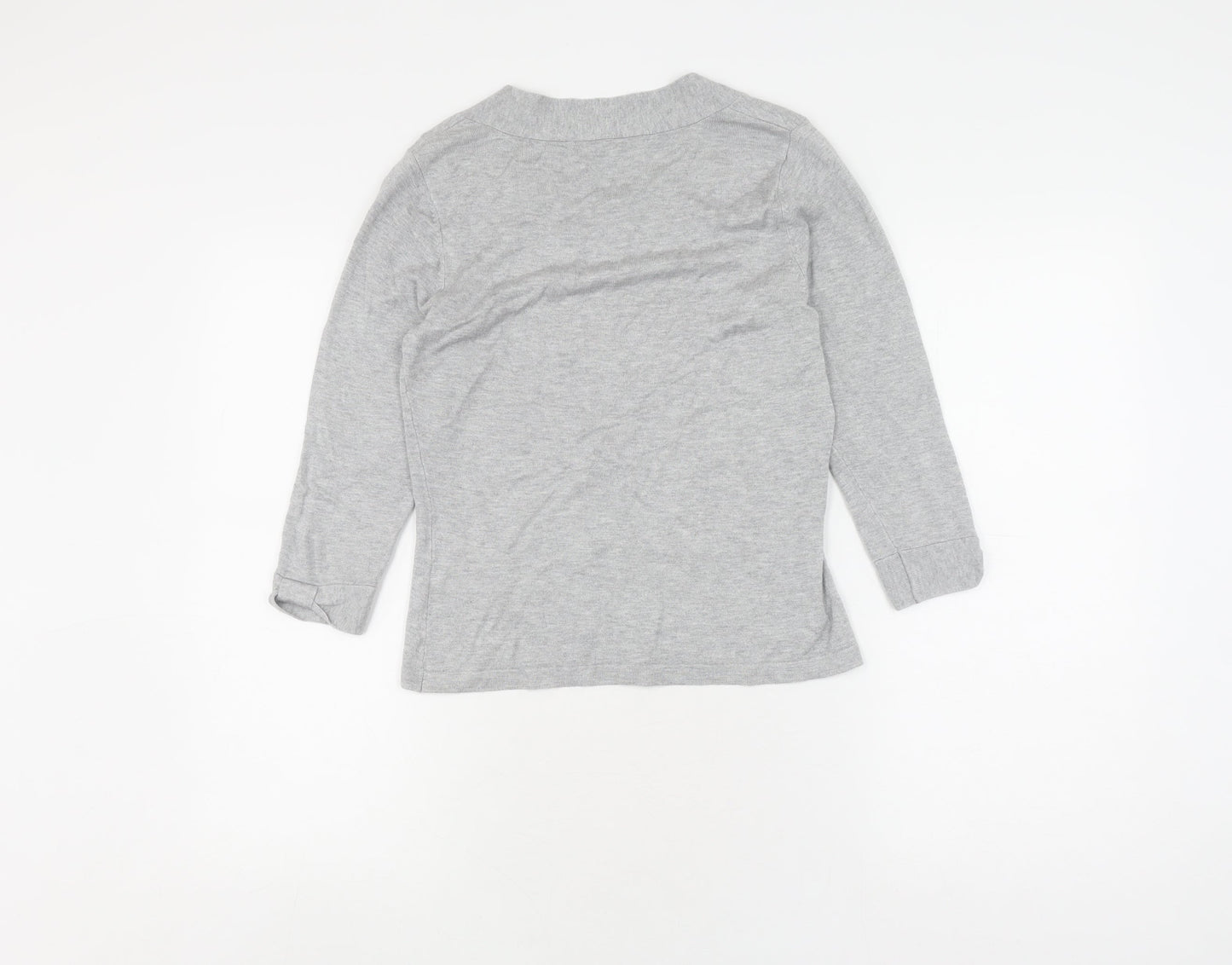 Precis Petite Women's Grey 3/4 Sleeve Top XS