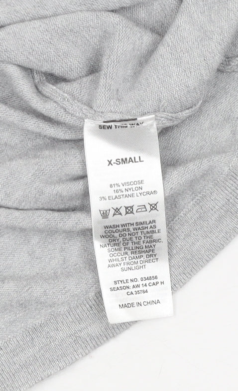 Precis Petite Women's Grey 3/4 Sleeve Top XS