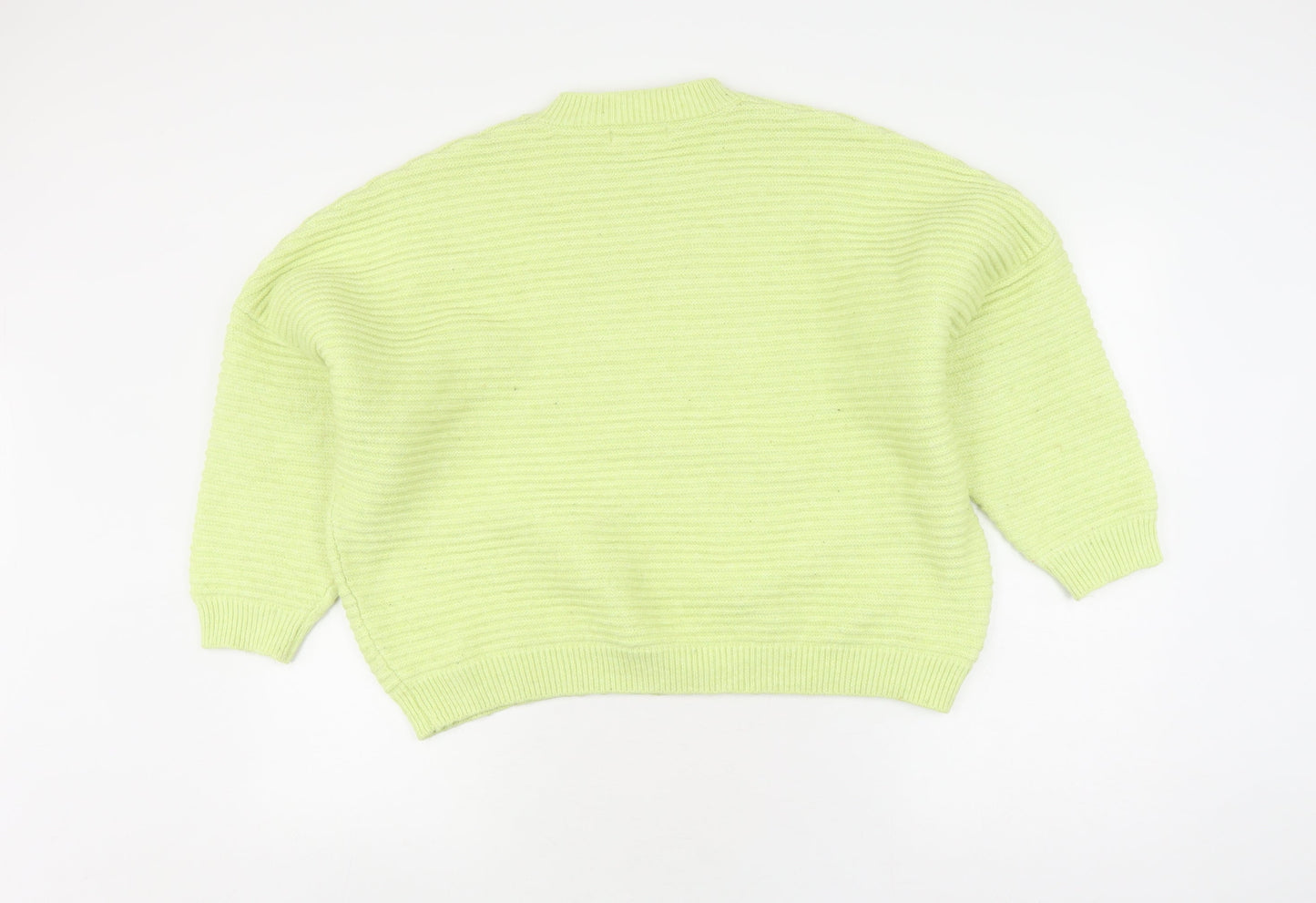 MNG Women's Green Pullover Jumper, Mock Neck, Relaxed Fit M