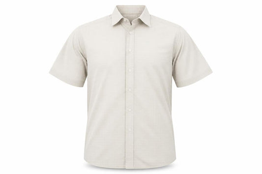 Thomas Nash Men's Beige Check Button-Up Shirt 15.5