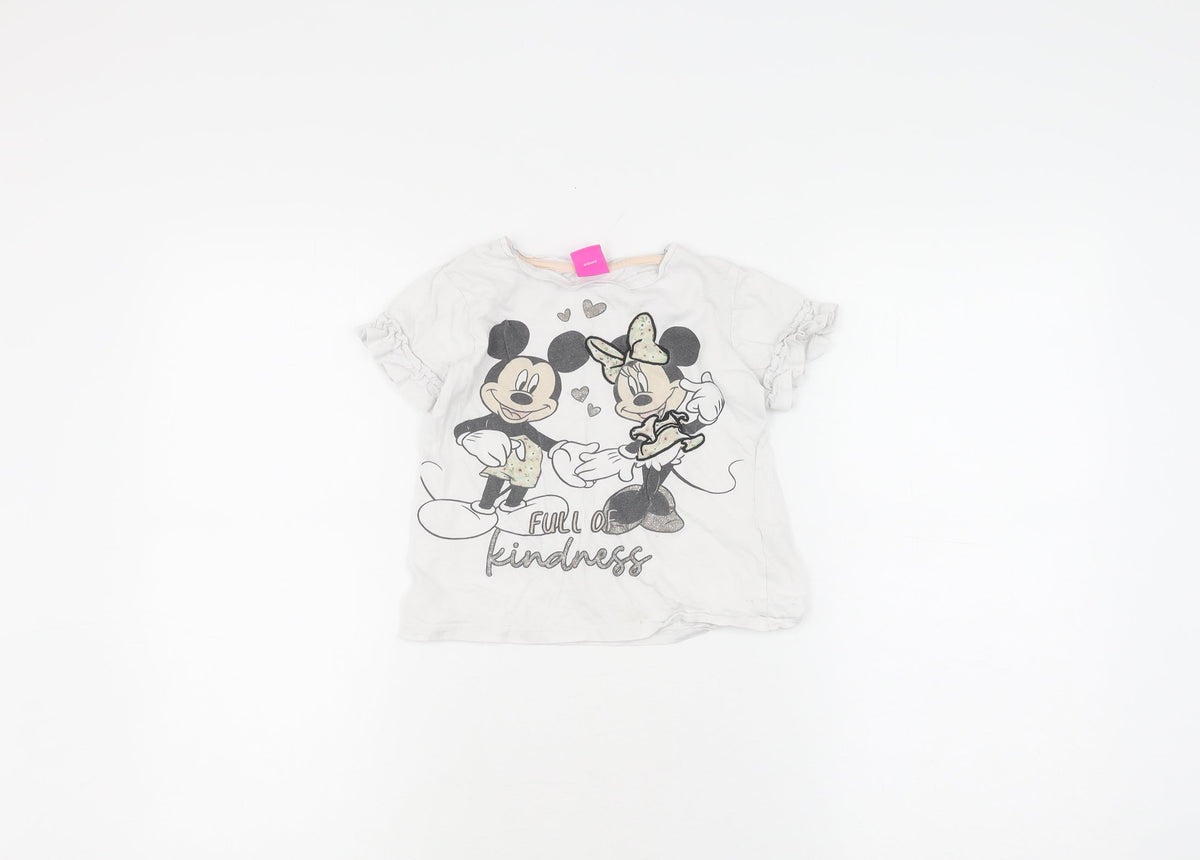 Disney Girls White Minnie Mouse T-Shirt 5-6 Years
