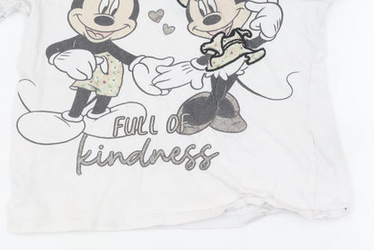 Additional view of Disney girls’ white minnie mouse t-shirt 5-6 years