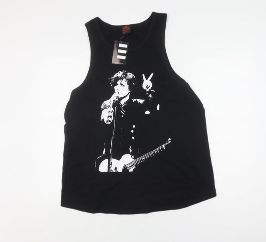 Death Kitty Unisex Black Cotton Tank, Size 18, New