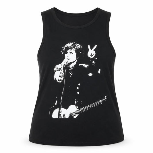 Death Womens Kitty Black Cotton Tank, New Size 18,