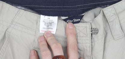 Peter Womens Storm Beige Cargo Trousers ’s Size 14