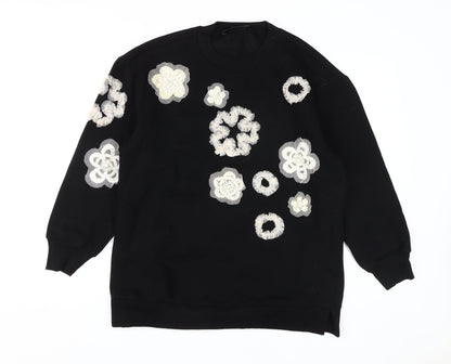 Additional front view of French Connection Women's Black Pullover Sweatshirt S