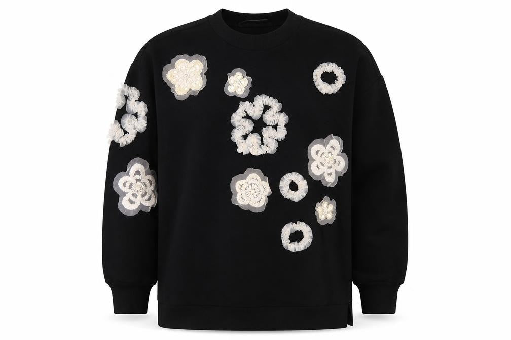 French Connection Women's Black Pullover Sweatshirt S