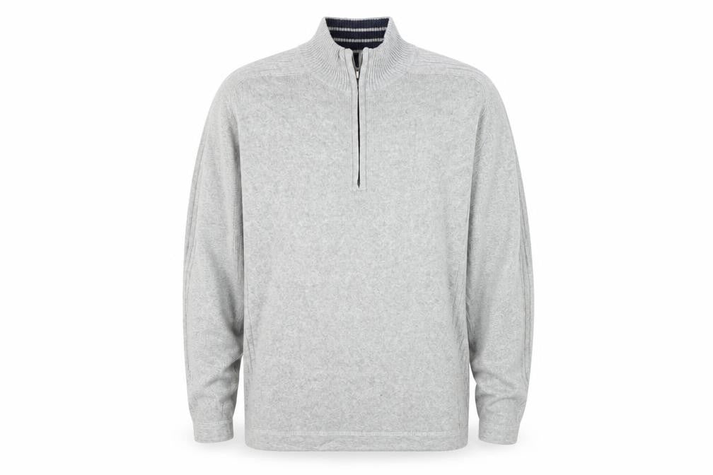 Atlantic Bay Men's Grey Full Zip Jumper M