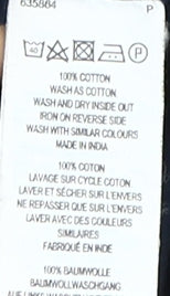 Brand and care label for French Connection Men's Blue Collared Button-Up Shirt L
