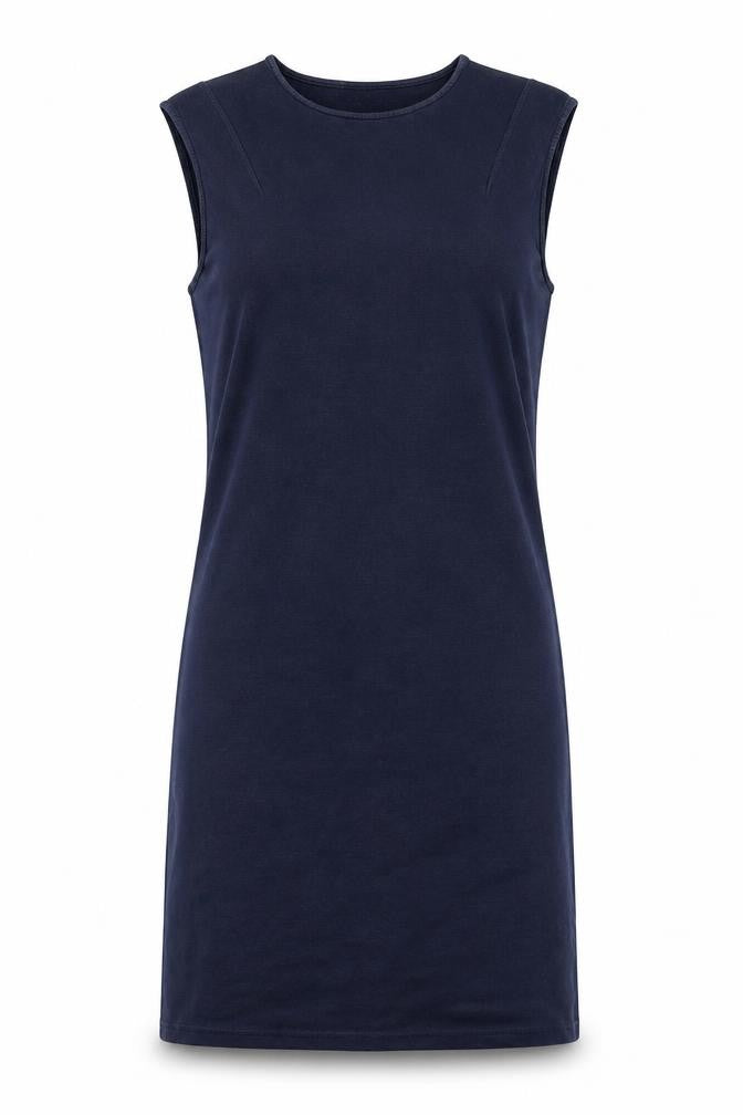 Jaeger Women's Blue Sheath Dress S Sleeveless Stretch