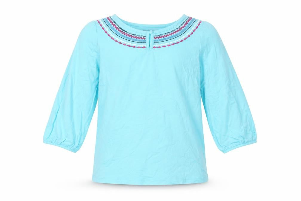 GapKids Girls Blue Embroidered Blouse Size L, 10-11 Years