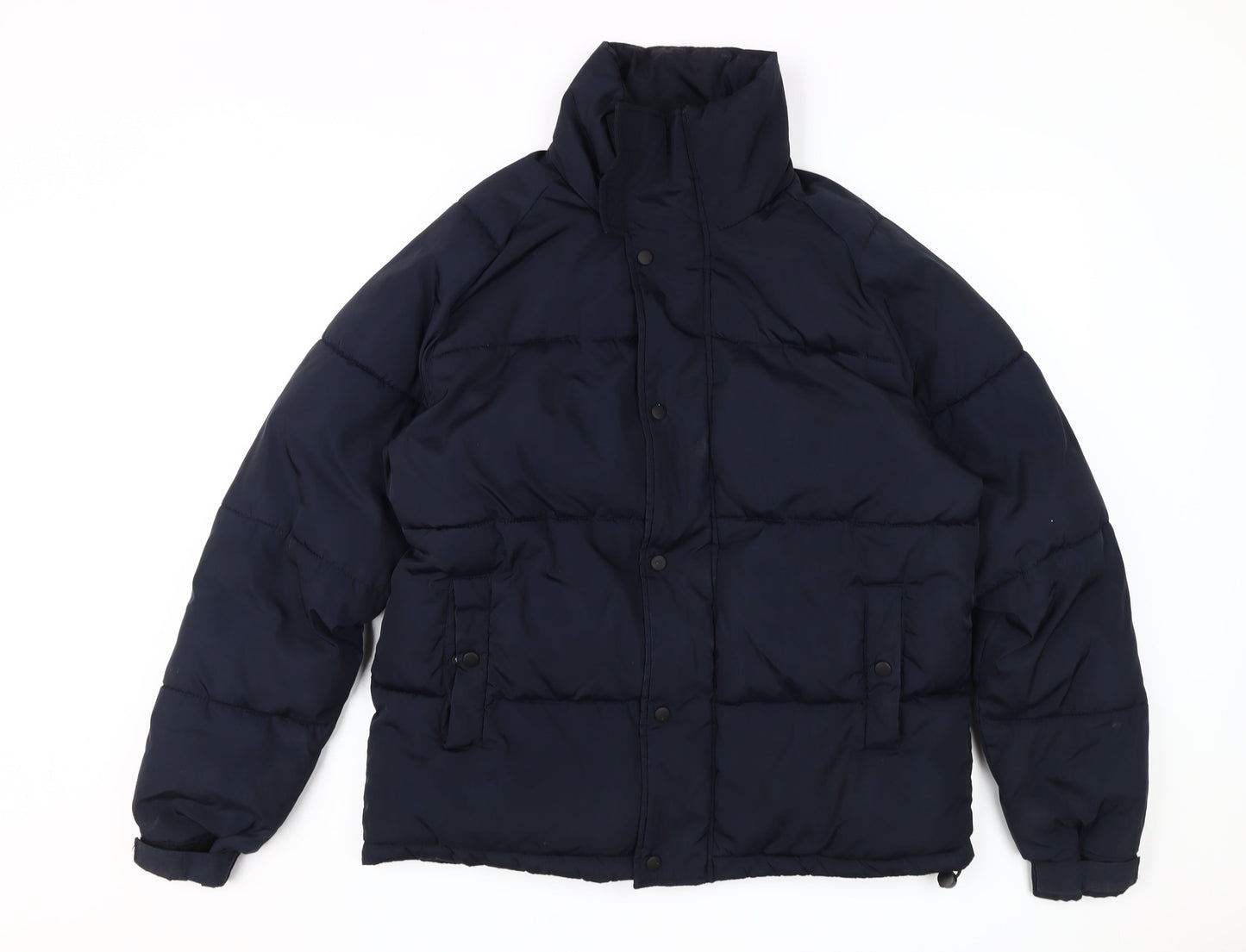 River Island Men's Blue Puffer Jacket Size S