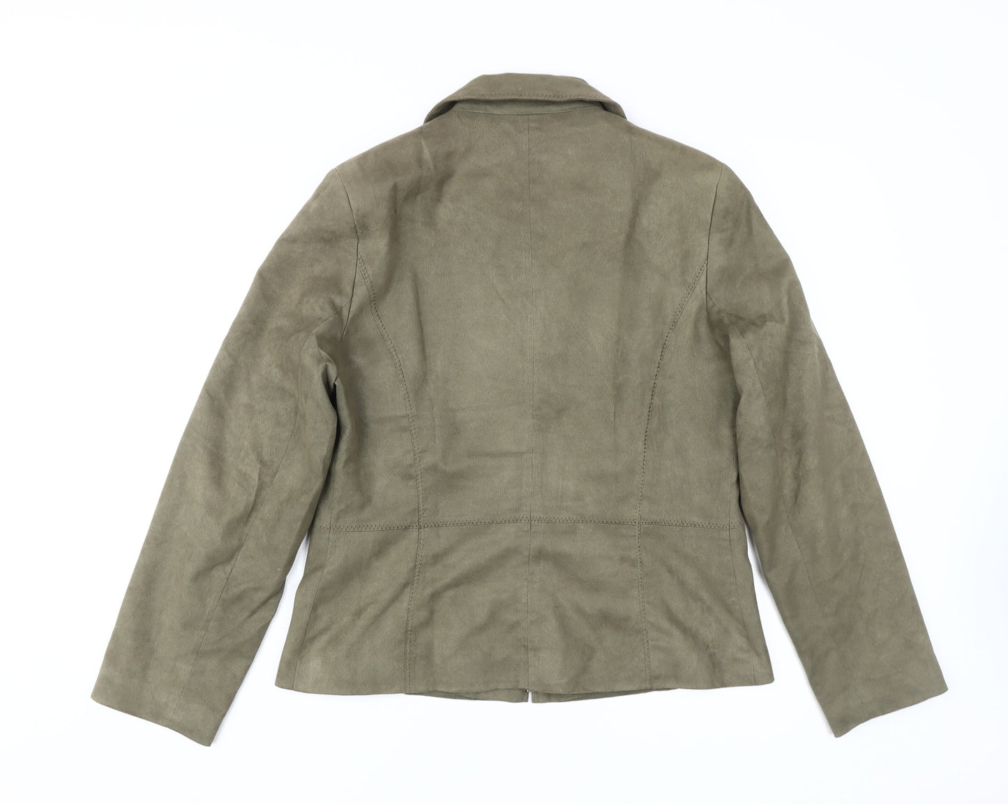BHS Women's Green Mid-Length Jacket, Size 14