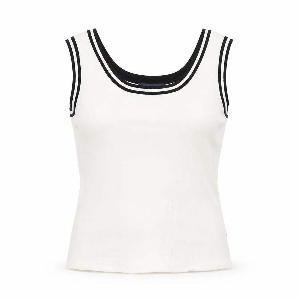 Australian Women's White Tank Top Size 20 Scoop Neck
