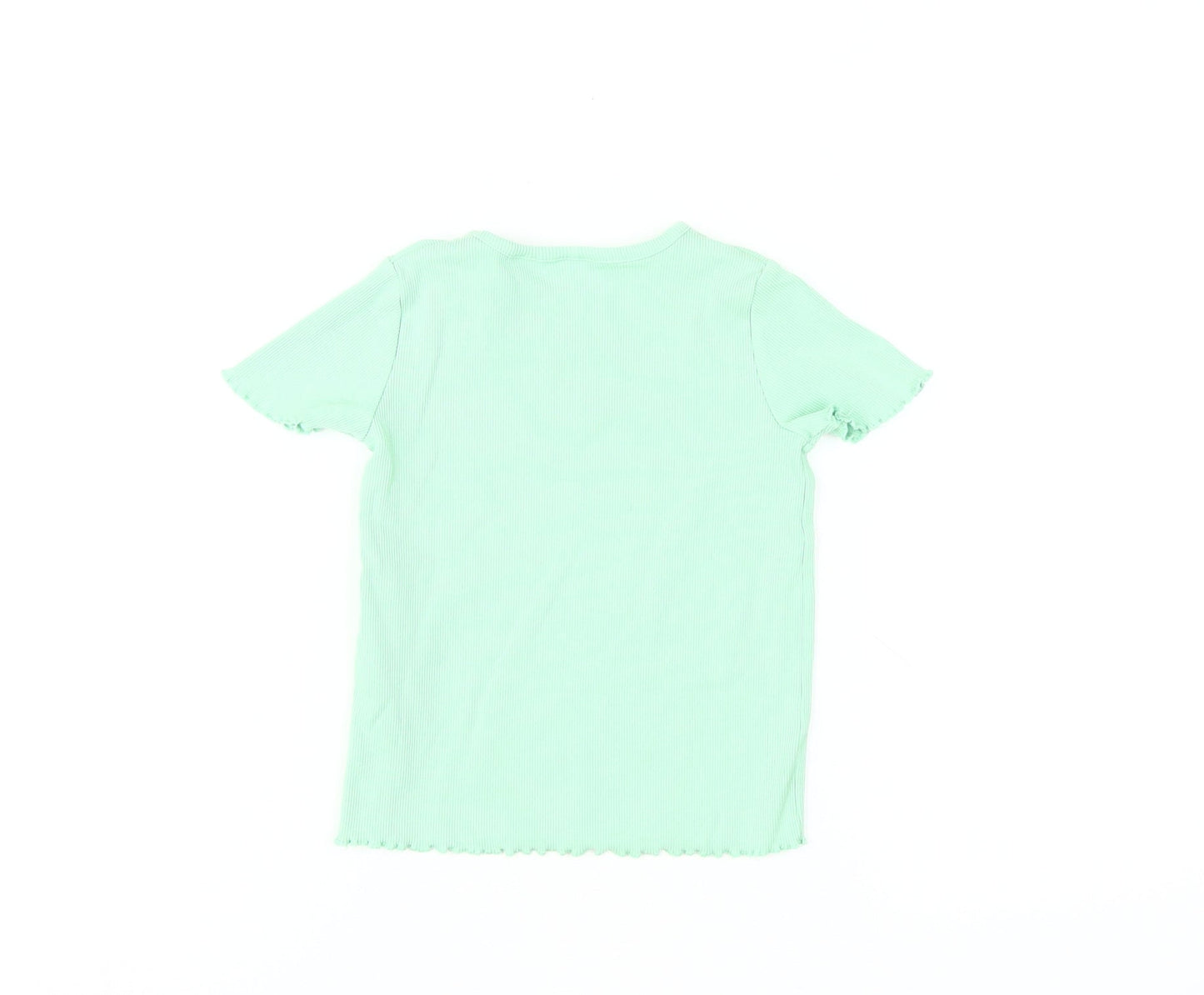 Zara Girls Green Short Sleeve T-Shirt, 4-5 Years, Casual Style