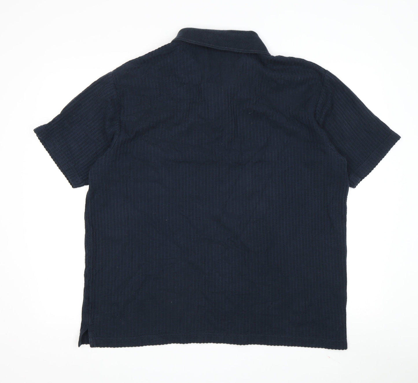Cotton Traders Men's Blue XL Short Sleeve Polo Shirt