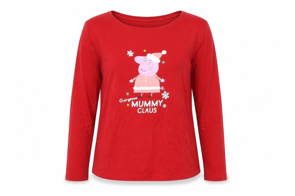 Peppa Pig Red Teens Christmas T-Shirt 6-7 Years