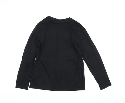 Back view of Xbox boys’ black graphic long sleeve t-shirt, size 146
