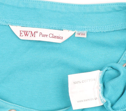 EWM Pure Classics Women's Blue T-Shirt Size 18