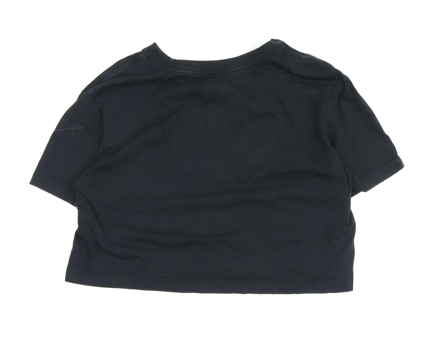 Nike Women's Black Cropped T-Shirt Size S