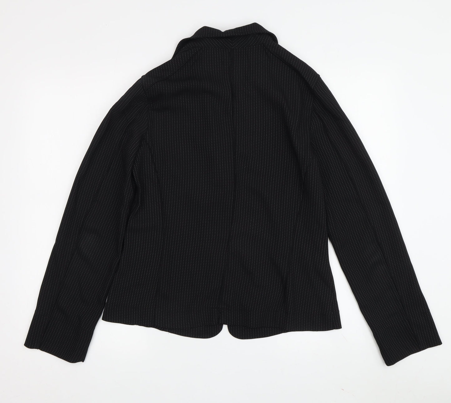 MNG Black Striped Blazer for Women - Size S