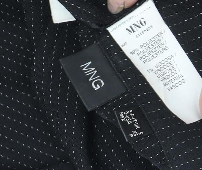 MNG Black Striped Blazer for Women - Size S